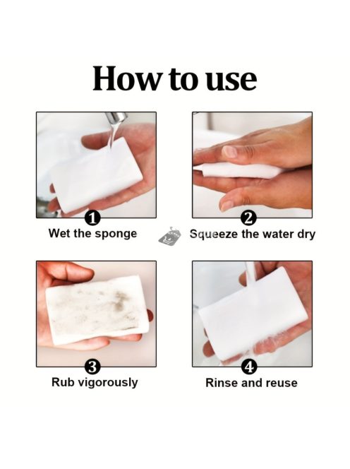 10db Varázsradír, hab tisztító párna, többfunkciós háztartási tisztító