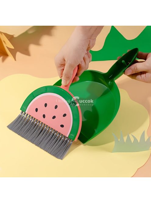 1 szett, mini tisztítókefe és szemeteslapát készlet