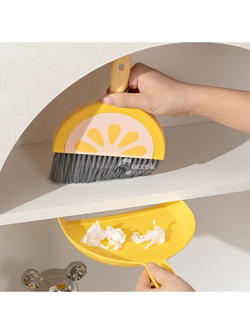 1 szett, mini tisztítókefe és szemeteslapát készlet