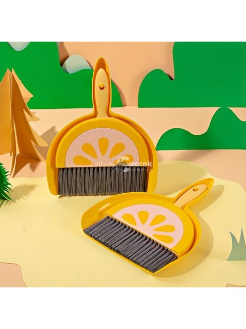 1 szett, mini tisztítókefe és szemeteslapát készlet