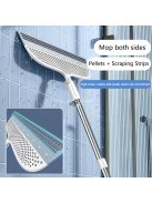 Joybos 2 az 1-ben varázsseprű - Szilikon gumi sörték, rozsdamentes acél fogantyú