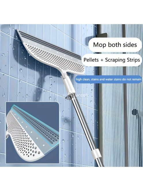 Joybos 2 az 1-ben varázsseprű - Szilikon gumi sörték, rozsdamentes acél fogantyú