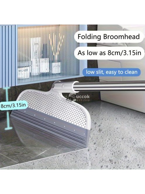 Joybos 2 az 1-ben varázsseprű - Szilikon gumi sörték, rozsdamentes acél fogantyú