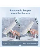 Joybos 2 az 1-ben varázsseprű - Szilikon gumi sörték, rozsdamentes acél fogantyú