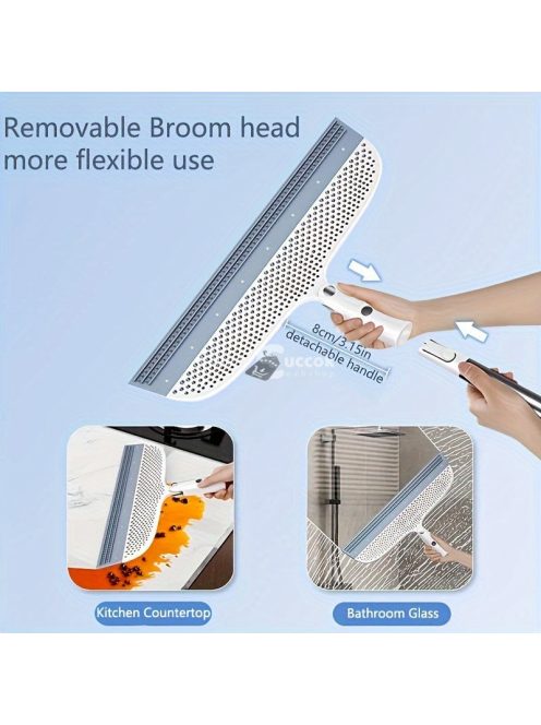 Joybos 2 az 1-ben varázsseprű - Szilikon gumi sörték, rozsdamentes acél fogantyú