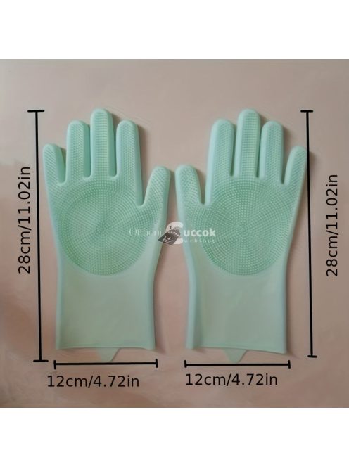 1 pár konyhai szilikon mosogatókesztyű