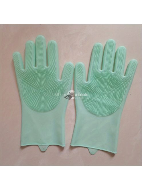 1 pár konyhai szilikon mosogatókesztyű