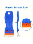 Készlet, Műanyag Borotvapenge-kaparók 10 Pengével - Festékeltávolító Kaparó, Ragasztóeltávolító Kaparó