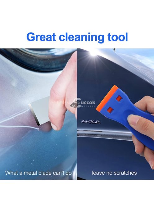 Készlet, Műanyag Borotvapenge-kaparók 10 Pengével - Festékeltávolító Kaparó, Ragasztóeltávolító Kaparó