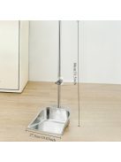 Rozsdamentes acél porlapát és seprű készlet