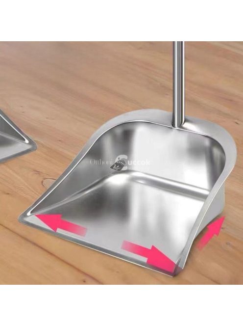 Rozsdamentes acél porlapát és seprű készlet