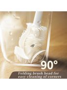 360°-os szilikon pohár tisztítókefe hosszú nyéllel