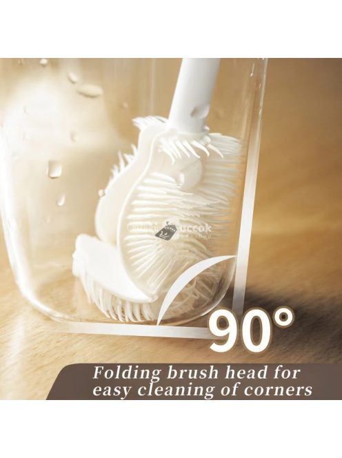 360°-os szilikon pohár tisztítókefe hosszú nyéllel