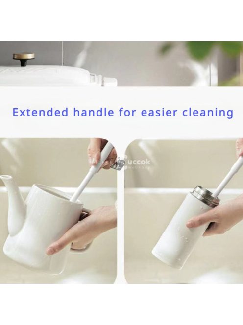 360°-os szilikon pohár tisztítókefe hosszú nyéllel