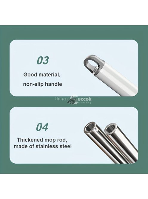 Felpattintható Rongy felmosó, Hosszú Nyelű Felmosó