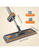 Rozsdamentes Acél Lapos Felmosó Tárolóval