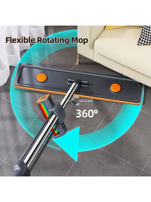 Rozsdamentes Acél Lapos Felmosó Tárolóval