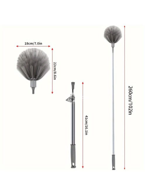 Pókháló eltávolító teleszkópos rúddal