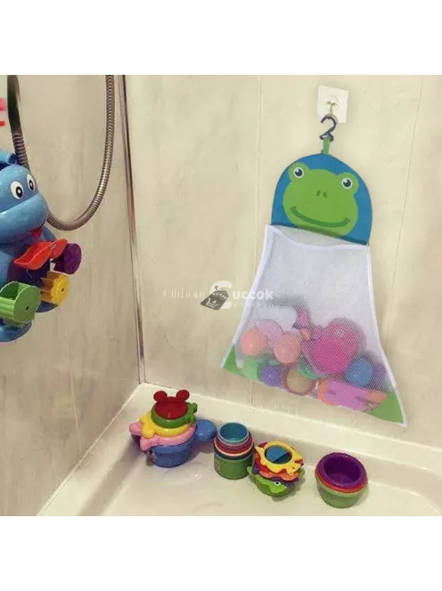 Nagy kapacitású játéktároló függő táska cipzárral