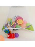 Nagy kapacitású játéktároló függő táska cipzárral