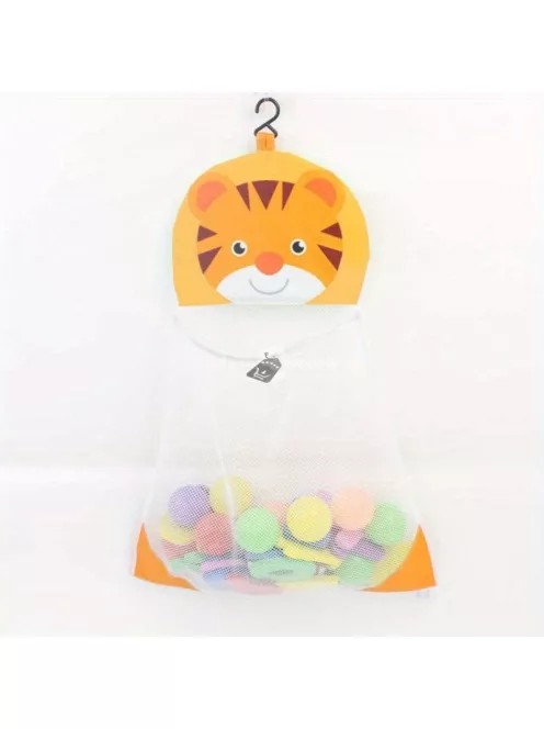 Nagy kapacitású játéktároló függő táska cipzárral