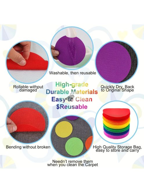 36 db Többszínű szőnyeg korongok