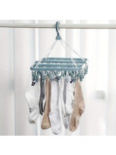   Helytakarékos 32-csipeszes összecsukható akasztós szárítóállvány