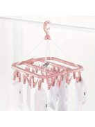 Helytakarékos 32-csipeszes összecsukható akasztós szárítóállvány