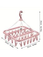 Helytakarékos 32-csipeszes összecsukható akasztós szárítóállvány