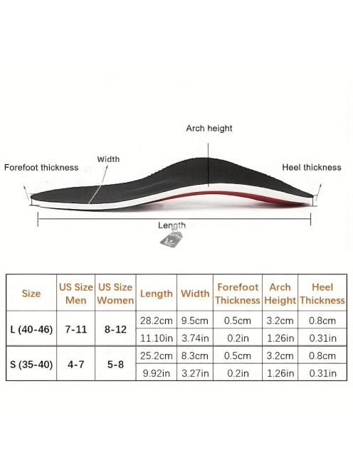 1 pár ívboltozatú talpbetét