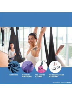   Légi jóga függőágy készlet tartós selyem pántokkal és karabinerrel