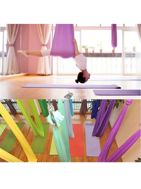 Légi jóga függőágy készlet tartós selyem pántokkal és karabinerrel