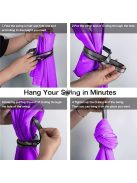 Légi jóga függőágy készlet tartós selyem pántokkal és karabinerrel