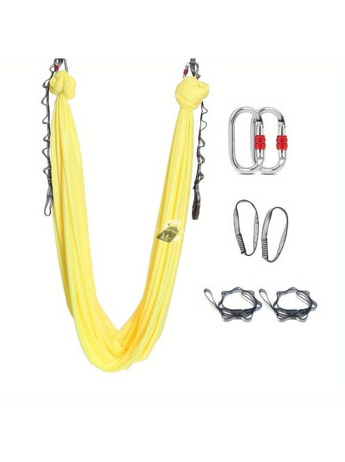 Légi jóga függőágy készlet tartós selyem pántokkal és karabinerrel