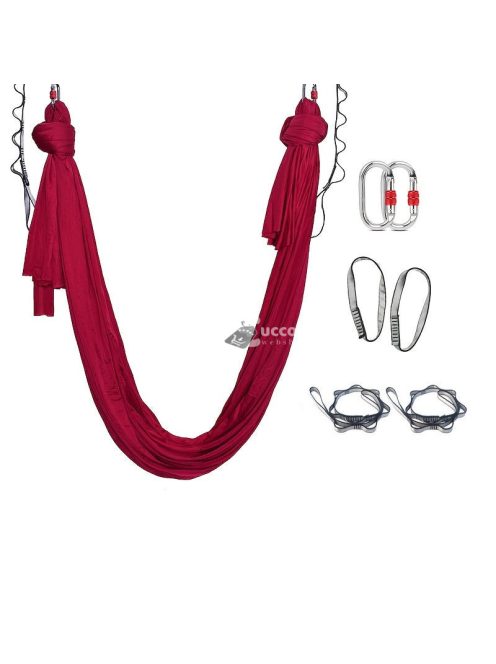 Légi jóga függőágy készlet tartós selyem pántokkal és karabinerrel