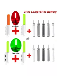   1 készlet (2 lámpa) Elektronikus LED fénykibocsátó éjszakai horgászathoz