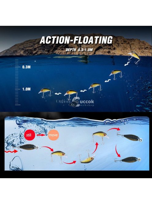 8db prémium úszó hajtókaros csali