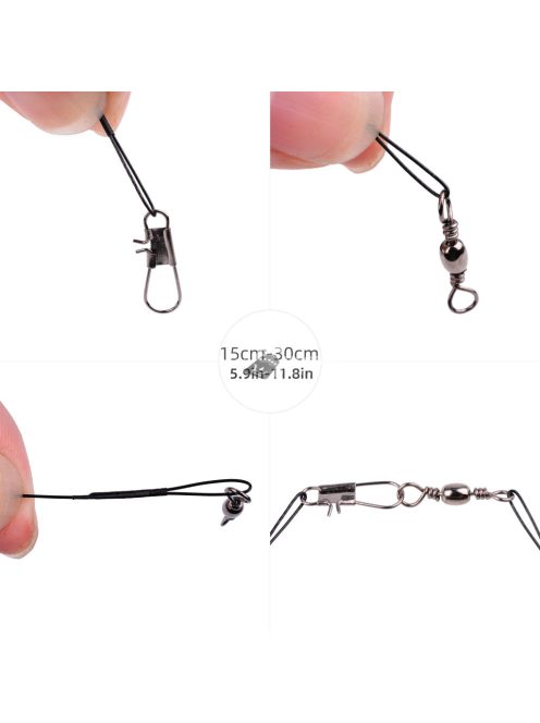 20db Acél Horgászzsinór Forgó És Magpórázzal