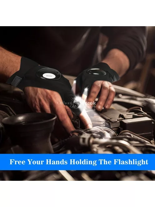 1 pár LED Zseblámpás Kesztyű