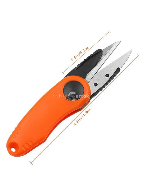 Tartós, rozsdamentes acélból készült összecsukható horgászolló bőrhüvellyel