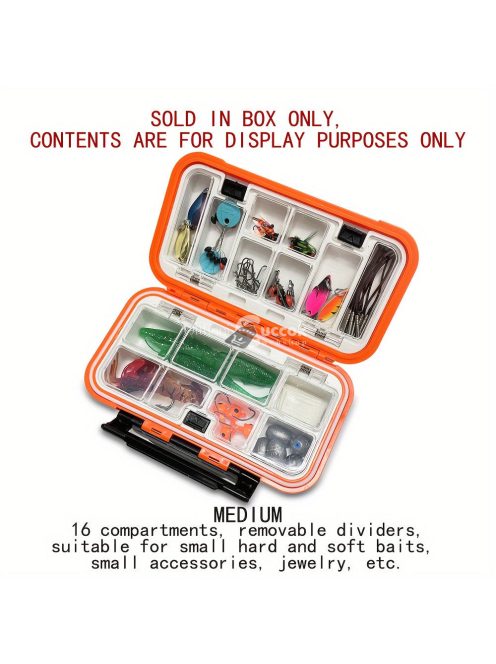 Kétoldalas vízálló horgászfelszerelés doboz