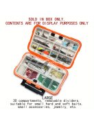 Kétoldalas vízálló horgászfelszerelés doboz