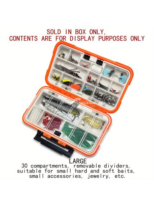 Kétoldalas vízálló horgászfelszerelés doboz