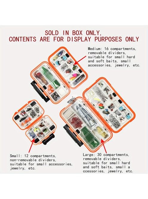 Kétoldalas vízálló horgászfelszerelés doboz