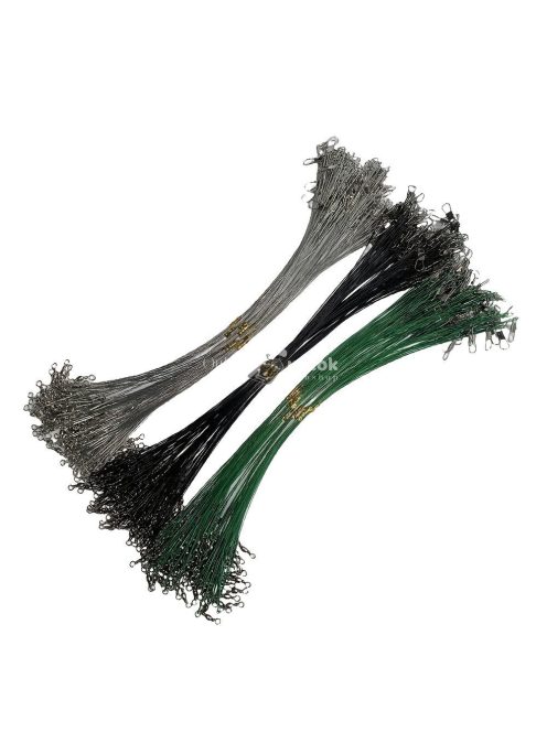 Tartós, harapásgátló acél horgászzsinór forgatható zsinórral