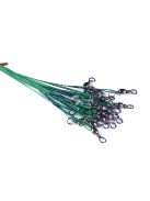 Tartós, harapásgátló acél horgászzsinór forgatható zsinórral