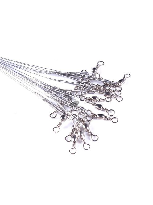 Tartós, harapásgátló acél horgászzsinór forgatható zsinórral