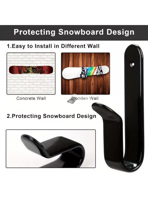 2 db univerzális vas hódeszka fali tartó