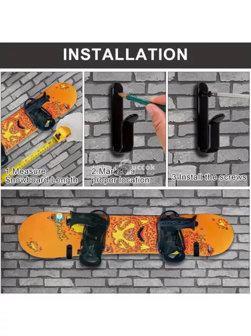 2 db univerzális vas hódeszka fali tartó