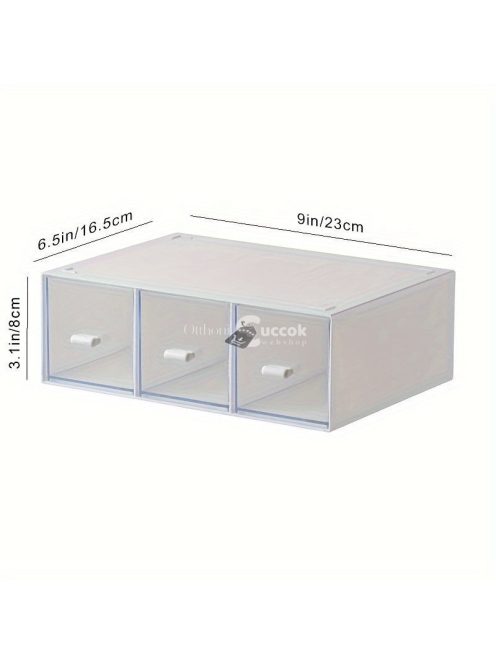 1db Átlátszó fiókos teafű tároló